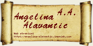 Angelina Alavantić vizit kartica